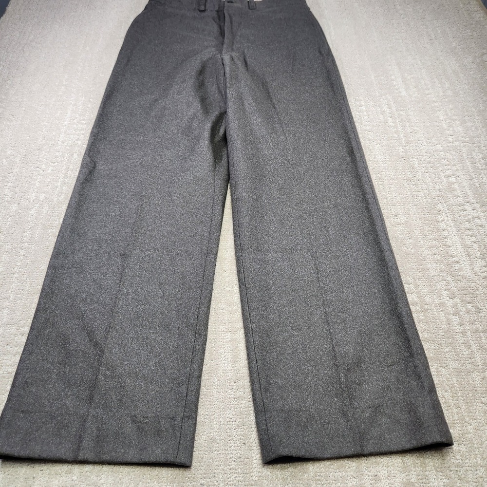 Vintage 40s 50s US Military Pants 31x32 Heavy Wool Olive Green Trouser High Rise